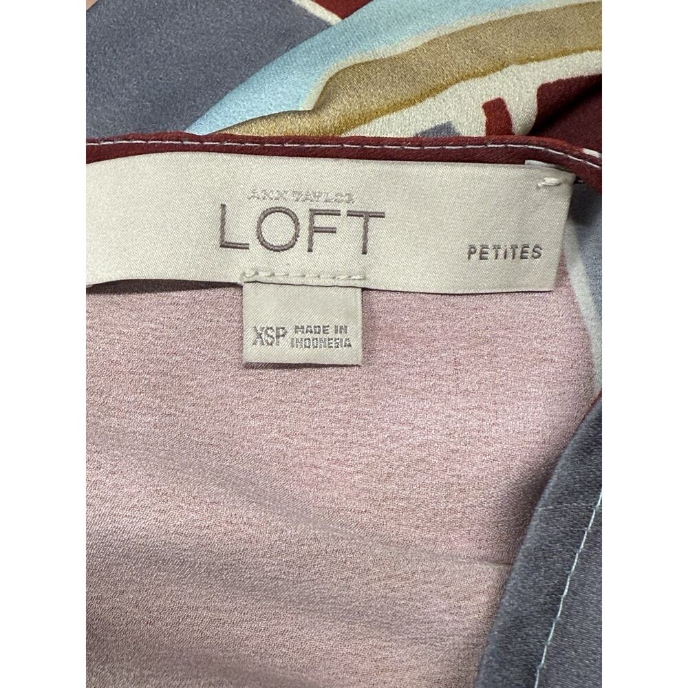 Comfy And Unique Dress Multicolored Loft XSP Stripes Satin Feel - Picture 7 of 7